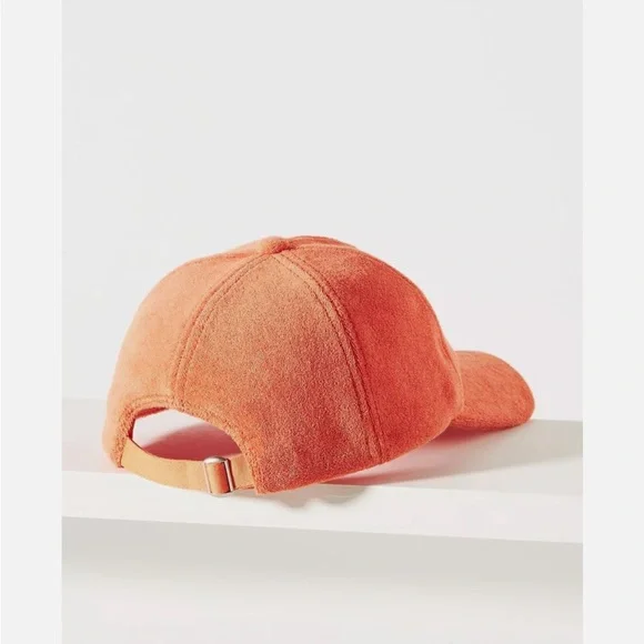 Anthropologie NWOT Orange Terry Icon Baseball Cap - Picture 3 of 9